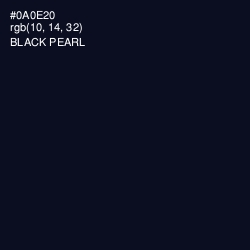 #0A0E20 - Black Pearl Color Image